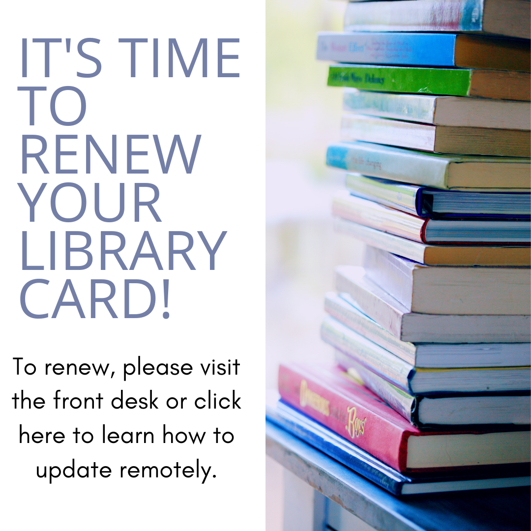 It's time to renew your library cards!